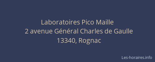 Laboratoires Pico Maille