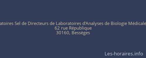 Laboratoires Sel de Directeurs de Laboratoires d'Analyses de Biologie Médicale 3000