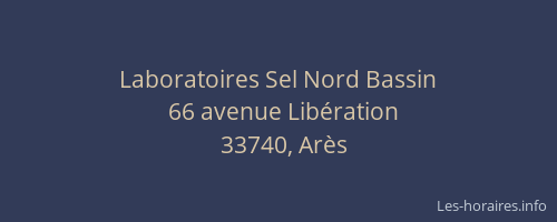 Laboratoires Sel Nord Bassin