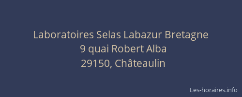 Laboratoires Selas Labazur Bretagne