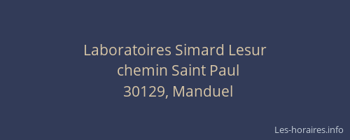 Laboratoires Simard Lesur