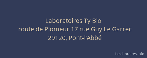 Laboratoires Ty Bio