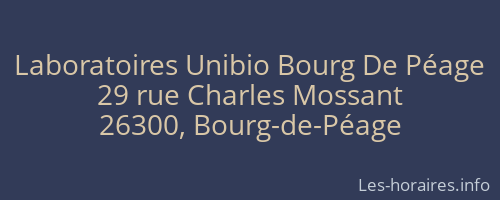 Laboratoires Unibio Bourg De Péage