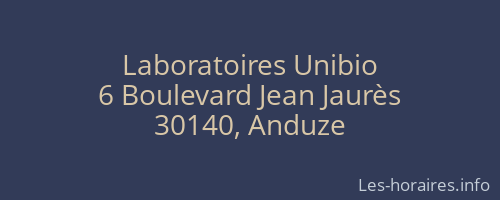 Laboratoires Unibio