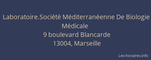 Laboratoire.Société Méditerranéenne De Biologie Médicale