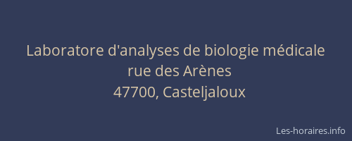 Laboratore d'analyses de biologie m&eacute;dicale