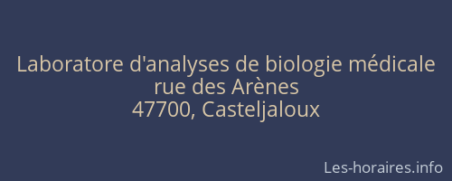 Laboratore d'analyses de biologie médicale