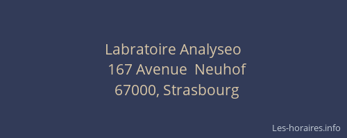 Labratoire Analyseo