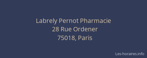 Labrely Pernot Pharmacie