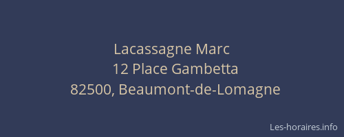 Lacassagne Marc