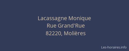 Lacassagne Monique