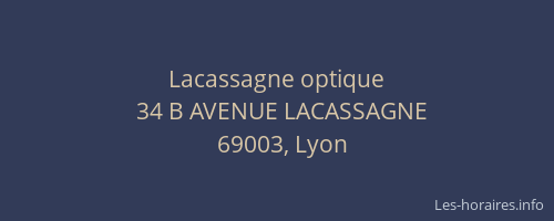 Lacassagne optique
