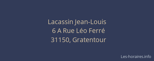 Lacassin Jean-Louis