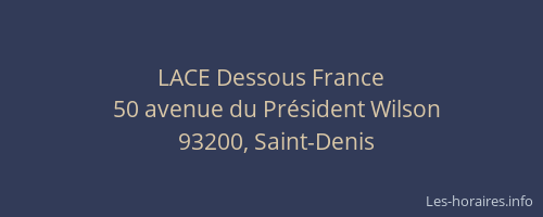 LACE Dessous France