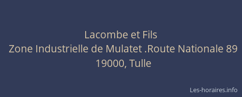 Lacombe et Fils
