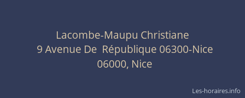 Lacombe-Maupu Christiane