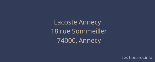 Lacoste Annecy