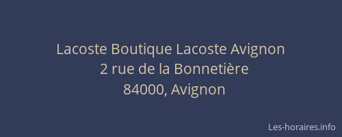 Lacoste Boutique Lacoste Avignon