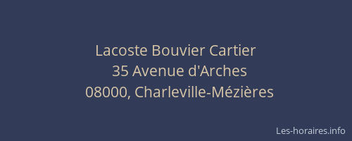 Lacoste Bouvier Cartier