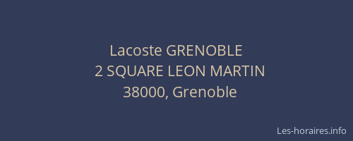 Lacoste GRENOBLE