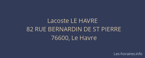 lacoste le havre
