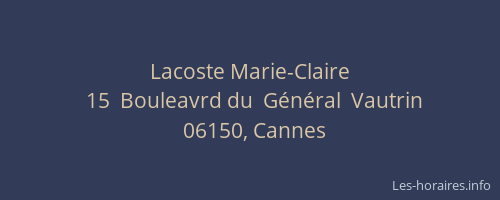 Lacoste Marie-Claire