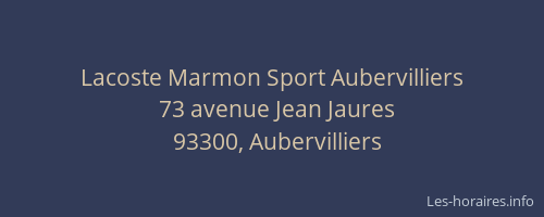 Lacoste Marmon Sport Aubervilliers