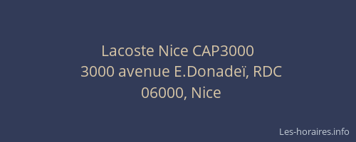 Lacoste Nice CAP3000