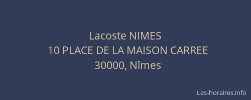 Lacoste NIMES