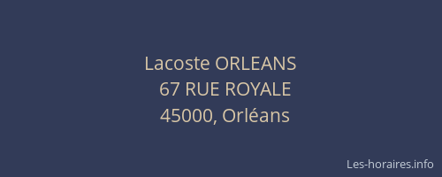 Lacoste ORLEANS