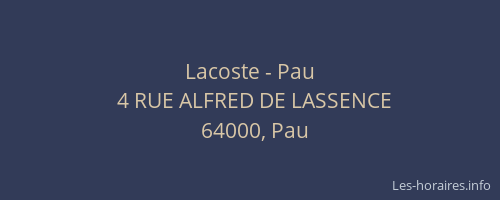 Lacoste - Pau