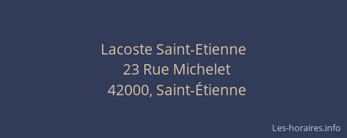 Lacoste Saint-Etienne