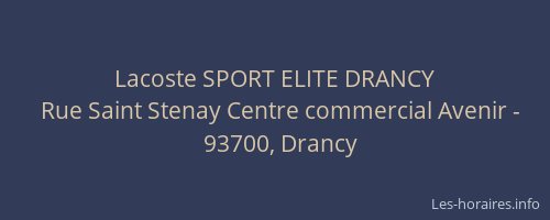 Lacoste SPORT ELITE DRANCY