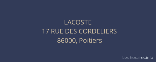 LACOSTE