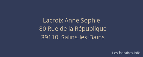 Lacroix Anne Sophie