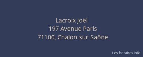 Lacroix Joël