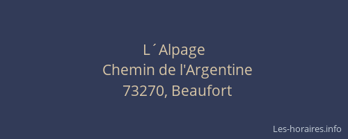 L&acute;Alpage