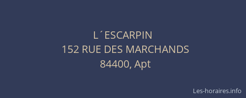 L&acute;ESCARPIN