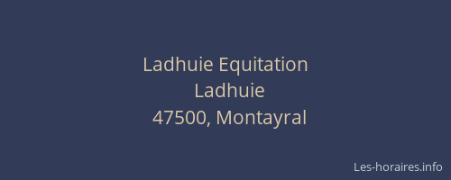 Ladhuie Equitation