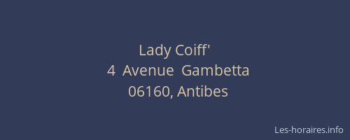 Lady Coiff'