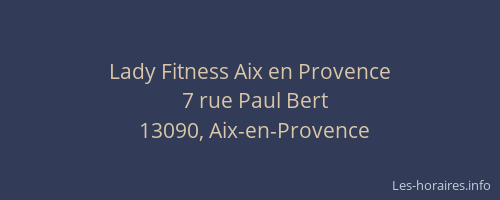 Lady Fitness Aix en Provence