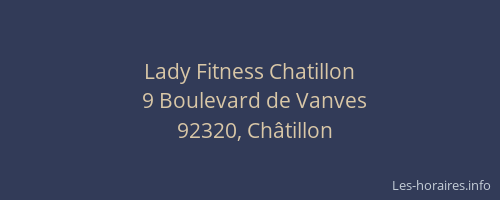 Lady Fitness Chatillon