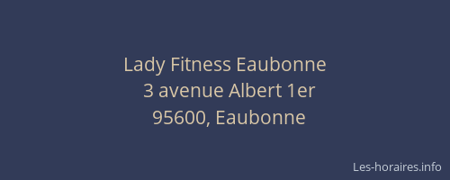 Lady Fitness Eaubonne