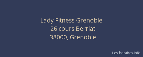 Lady Fitness Grenoble