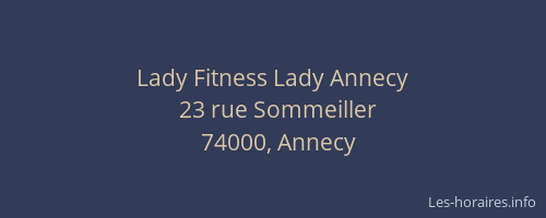 Lady Fitness Lady Annecy