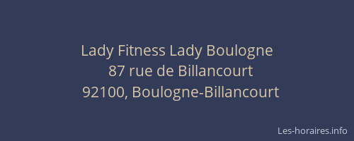 Lady Fitness Lady Boulogne