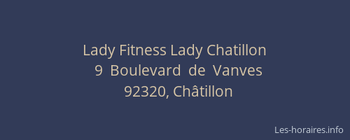 Lady Fitness Lady Chatillon