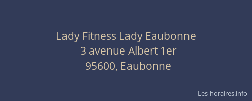 Lady Fitness Lady Eaubonne
