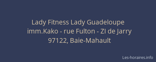 Lady Fitness Lady Guadeloupe