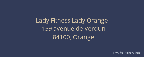Lady Fitness Lady Orange